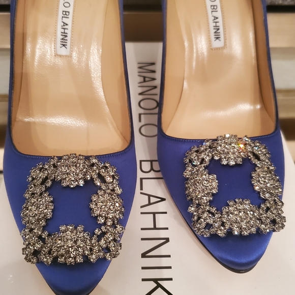 Manolo blahnik hangisi pumps 105 satin - Picture 4 of 7